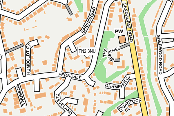 TN2 3NU map - OS OpenMap – Local (Ordnance Survey)