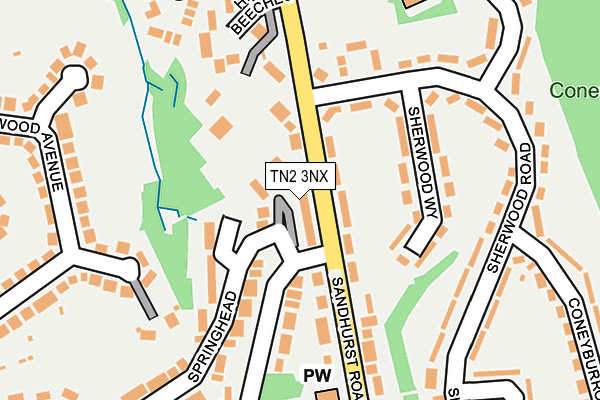 TN2 3NX map - OS OpenMap – Local (Ordnance Survey)