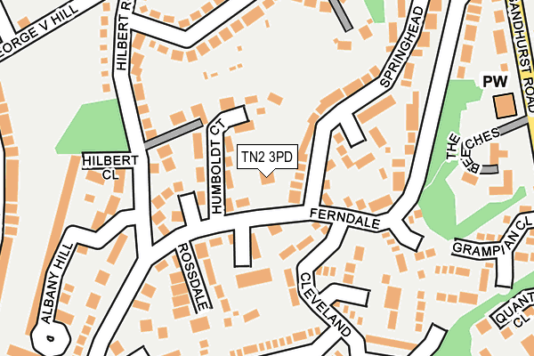 TN2 3PD map - OS OpenMap – Local (Ordnance Survey)