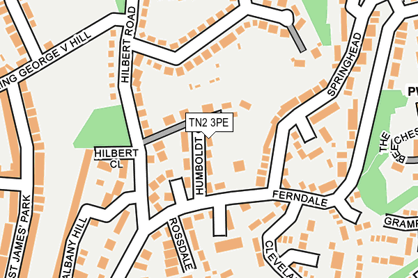 TN2 3PE map - OS OpenMap – Local (Ordnance Survey)