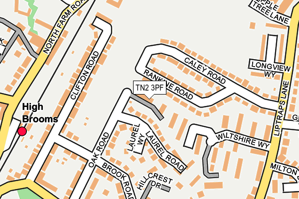 TN2 3PF map - OS OpenMap – Local (Ordnance Survey)