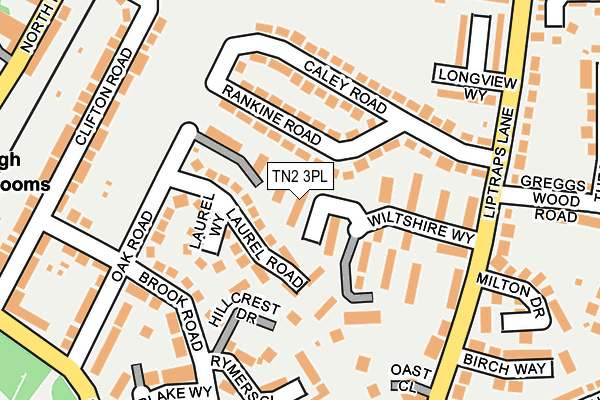 TN2 3PL map - OS OpenMap – Local (Ordnance Survey)