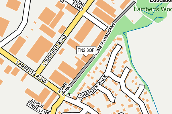 TN2 3QF map - OS OpenMap – Local (Ordnance Survey)