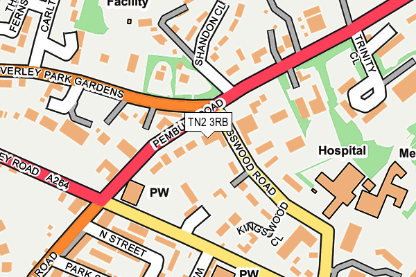 TN2 3RB map - OS OpenMap – Local (Ordnance Survey)