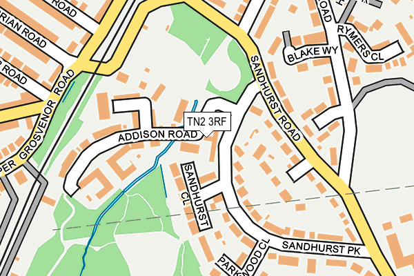 TN2 3RF map - OS OpenMap – Local (Ordnance Survey)