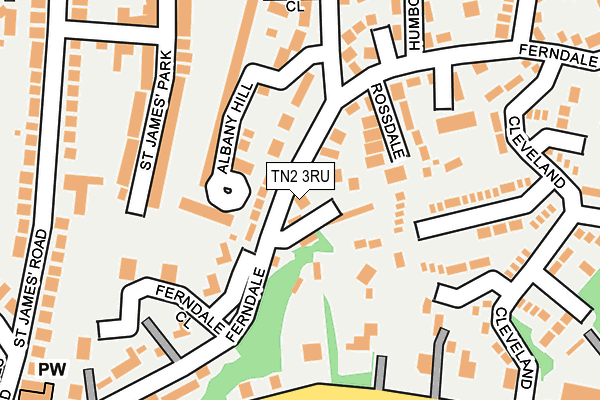 TN2 3RU map - OS OpenMap – Local (Ordnance Survey)