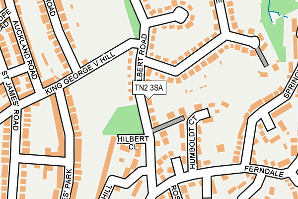 TN2 3SA map - OS OpenMap – Local (Ordnance Survey)