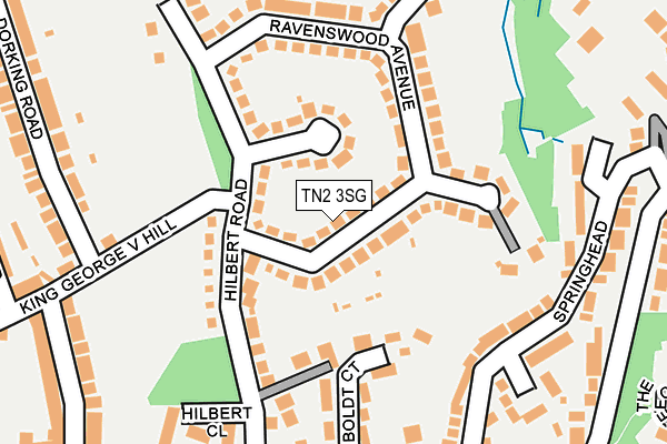 TN2 3SG map - OS OpenMap – Local (Ordnance Survey)