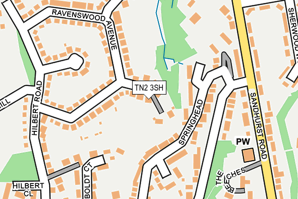 TN2 3SH map - OS OpenMap – Local (Ordnance Survey)