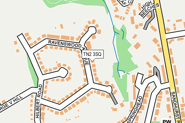 TN2 3SQ map - OS OpenMap – Local (Ordnance Survey)