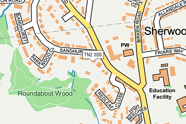 TN2 3SS map - OS OpenMap – Local (Ordnance Survey)