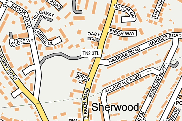 TN2 3TL map - OS OpenMap – Local (Ordnance Survey)