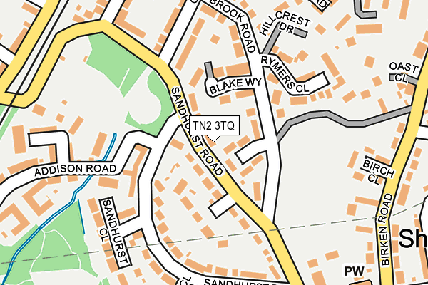 TN2 3TQ map - OS OpenMap – Local (Ordnance Survey)