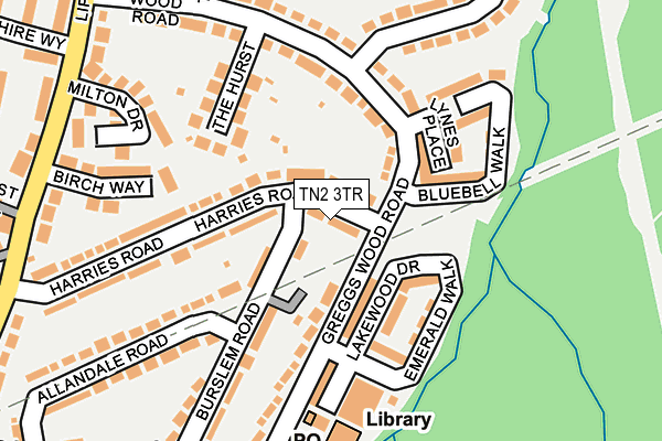 TN2 3TR map - OS OpenMap – Local (Ordnance Survey)