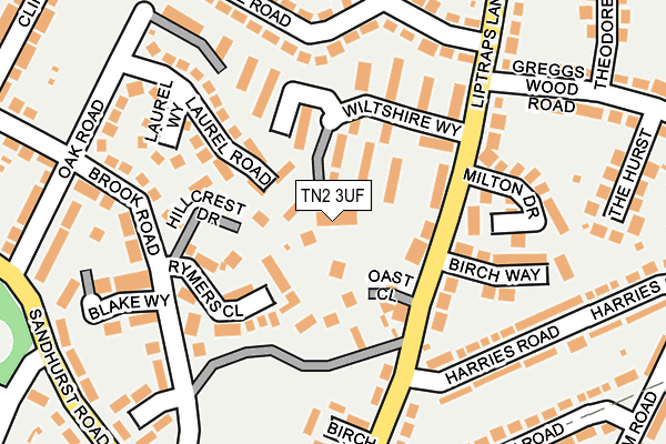 TN2 3UF map - OS OpenMap – Local (Ordnance Survey)