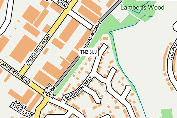 TN2 3UJ map - OS OpenMap – Local (Ordnance Survey)