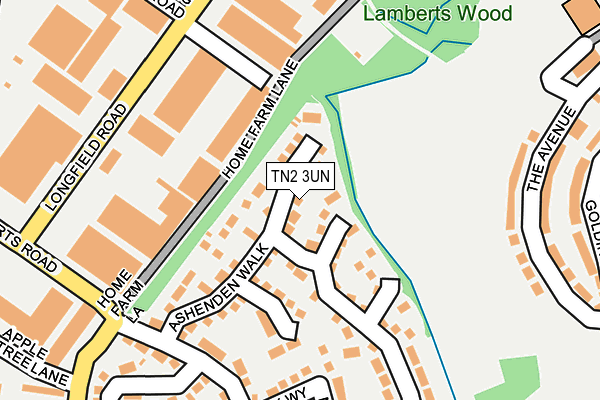 TN2 3UN map - OS OpenMap – Local (Ordnance Survey)