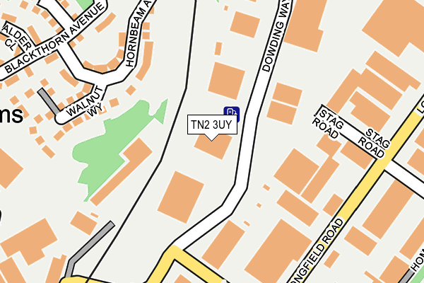 TN2 3UY map - OS OpenMap – Local (Ordnance Survey)