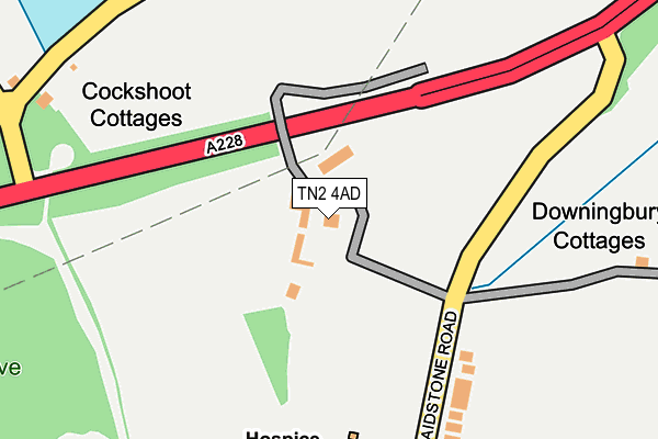 TN2 4AD map - OS OpenMap – Local (Ordnance Survey)