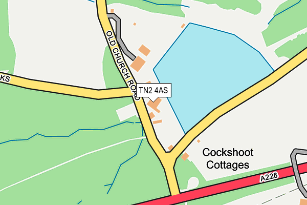 TN2 4AS map - OS OpenMap – Local (Ordnance Survey)