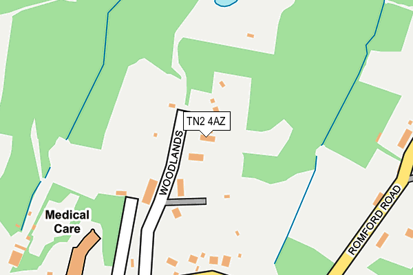 TN2 4AZ map - OS OpenMap – Local (Ordnance Survey)