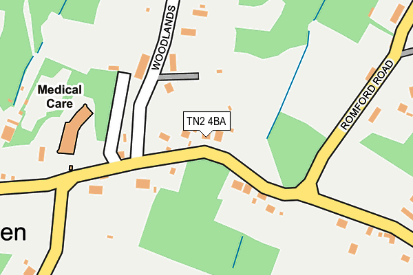 TN2 4BA map - OS OpenMap – Local (Ordnance Survey)