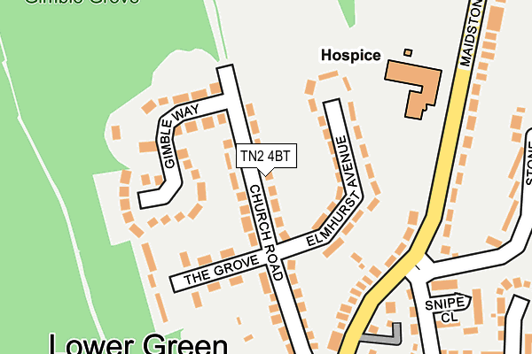 TN2 4BT map - OS OpenMap – Local (Ordnance Survey)