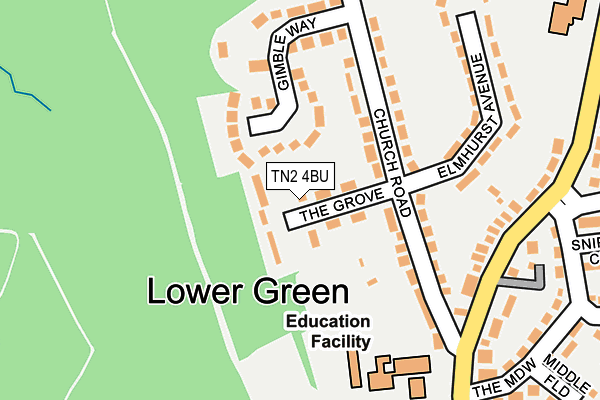 TN2 4BU map - OS OpenMap – Local (Ordnance Survey)