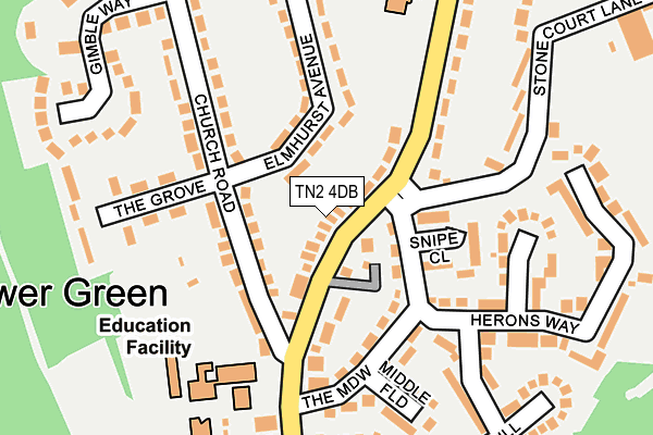 TN2 4DB map - OS OpenMap – Local (Ordnance Survey)