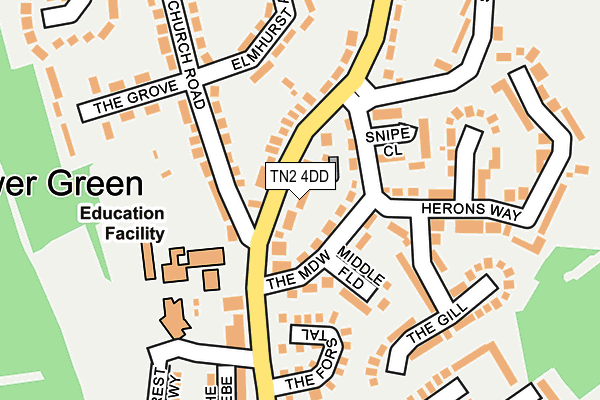 TN2 4DD map - OS OpenMap – Local (Ordnance Survey)