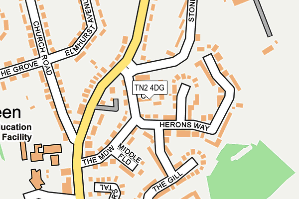 TN2 4DG map - OS OpenMap – Local (Ordnance Survey)