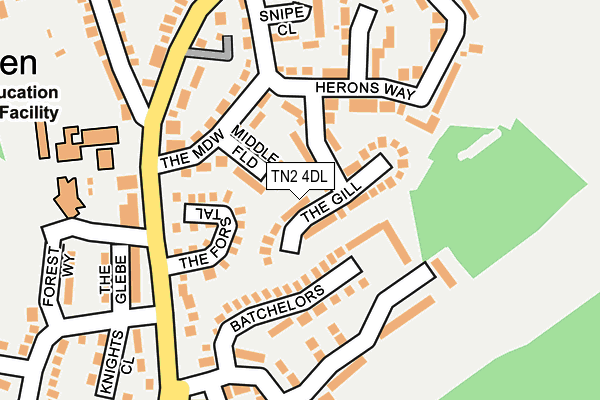 TN2 4DL map - OS OpenMap – Local (Ordnance Survey)