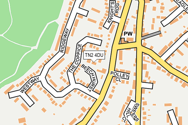 TN2 4DU map - OS OpenMap – Local (Ordnance Survey)