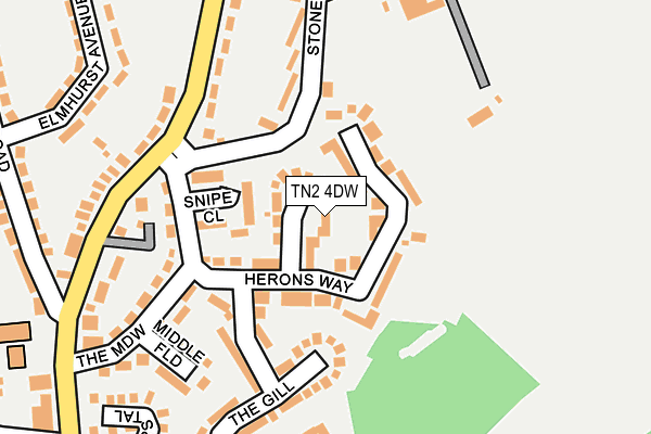 TN2 4DW map - OS OpenMap – Local (Ordnance Survey)