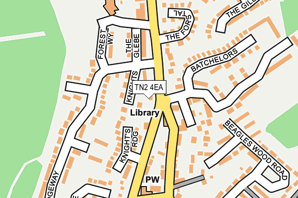TN2 4EA map - OS OpenMap – Local (Ordnance Survey)