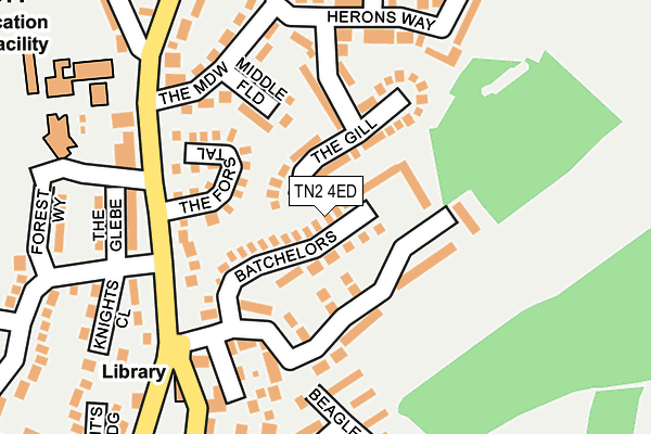 TN2 4ED map - OS OpenMap – Local (Ordnance Survey)
