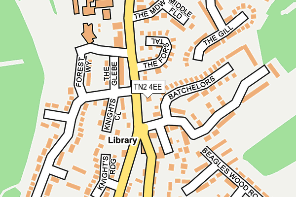 TN2 4EE map - OS OpenMap – Local (Ordnance Survey)