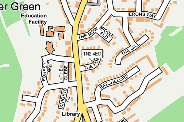 TN2 4EG map - OS OpenMap – Local (Ordnance Survey)