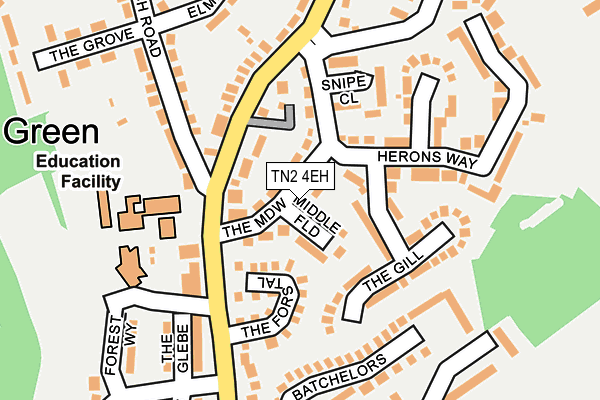 TN2 4EH map - OS OpenMap – Local (Ordnance Survey)