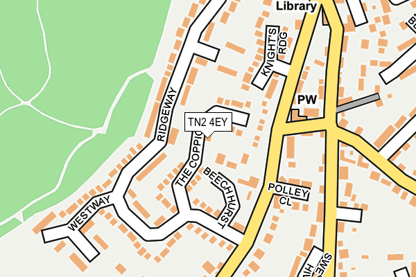 TN2 4EY map - OS OpenMap – Local (Ordnance Survey)