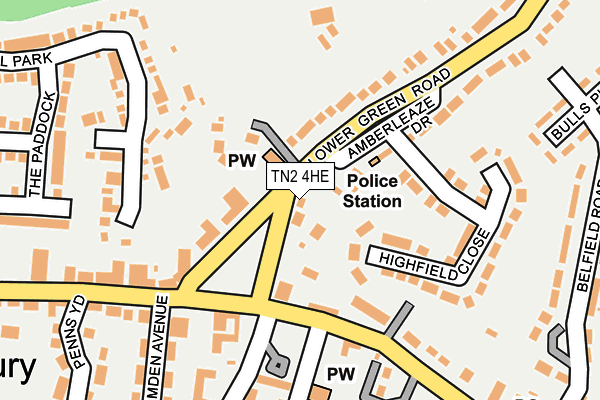 TN2 4HE map - OS OpenMap – Local (Ordnance Survey)