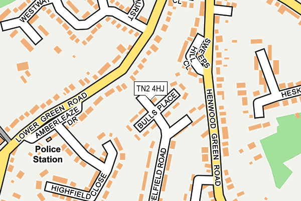 TN2 4HJ map - OS OpenMap – Local (Ordnance Survey)