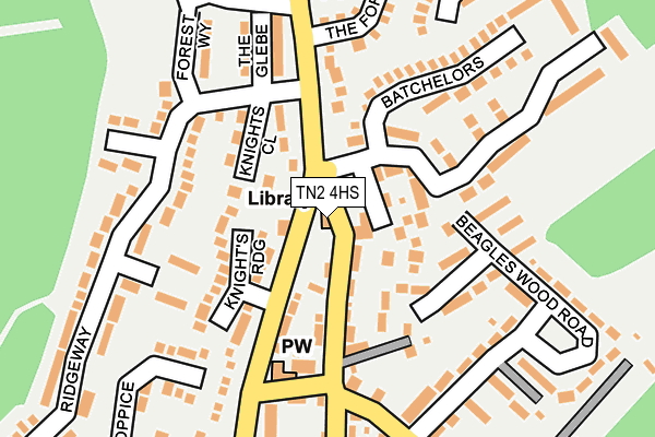 TN2 4HS map - OS OpenMap – Local (Ordnance Survey)