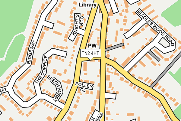 TN2 4HT map - OS OpenMap – Local (Ordnance Survey)