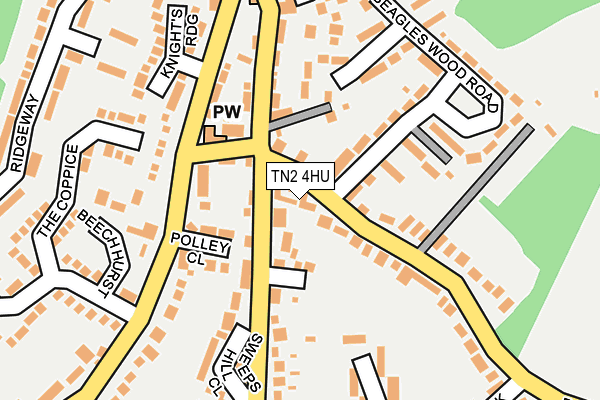 TN2 4HU map - OS OpenMap – Local (Ordnance Survey)