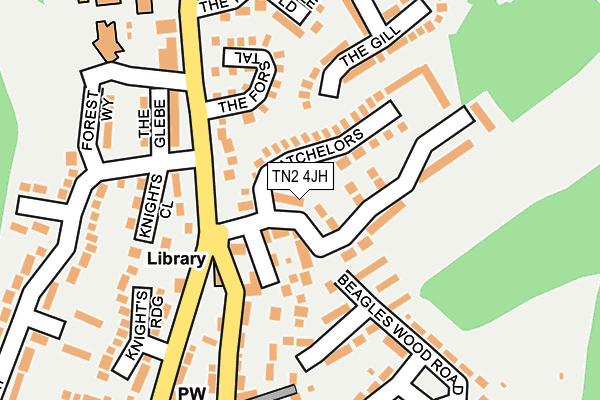 TN2 4JH map - OS OpenMap – Local (Ordnance Survey)