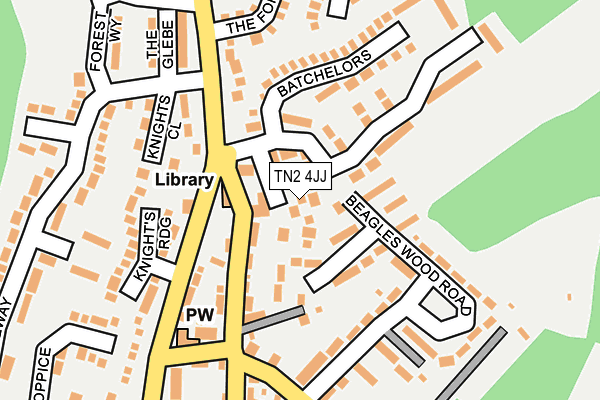 TN2 4JJ map - OS OpenMap – Local (Ordnance Survey)