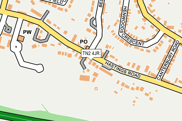 TN2 4JR map - OS OpenMap – Local (Ordnance Survey)
