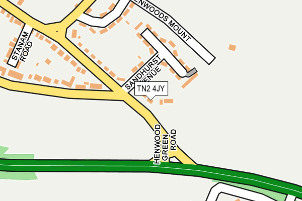 TN2 4JY map - OS OpenMap – Local (Ordnance Survey)