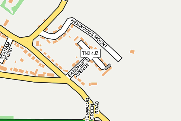 TN2 4JZ map - OS OpenMap – Local (Ordnance Survey)